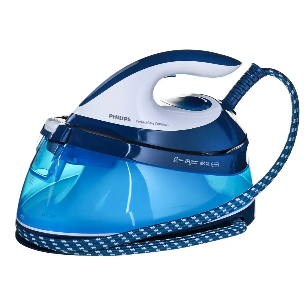 "Philips" GC7840/20, 2400 W, "SteamGlide" padas, 6,5 bar, 1,5 l, 120 g/min, mėlyna, balta