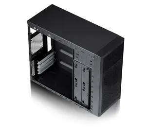 Fractal Design Core 1000 USB 3.0, Midi Tower, kompiuteris, juodas, DTX, micro ATX, Mini-ITX, 14,8 cm, 35 cm