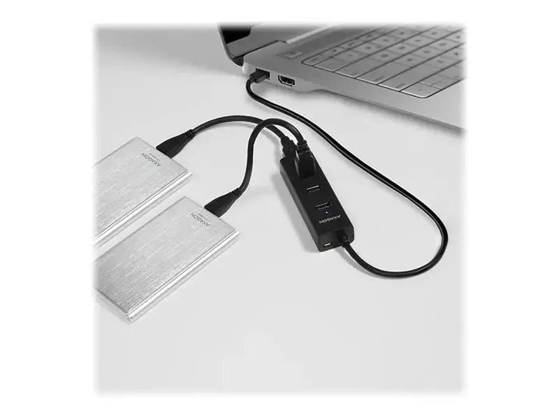AXAGON HUE-S2B 4x USB3.0 įkrovimo koncentratorius, MicroUSB įkrovimo jungtis