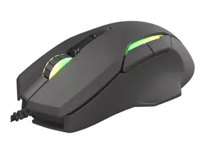 NATEC Genesis žaidimų pelė Xenon 220 optinė 6400DPI su programine įranga RGB apšviesta juoda