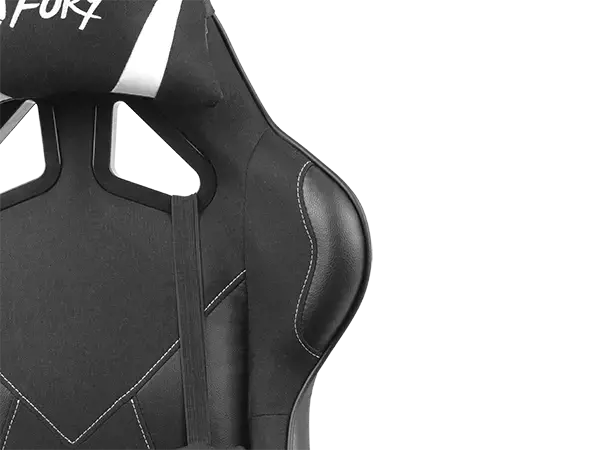 NATEC Fury žaidimų kėdė Avenger L juoda-balta