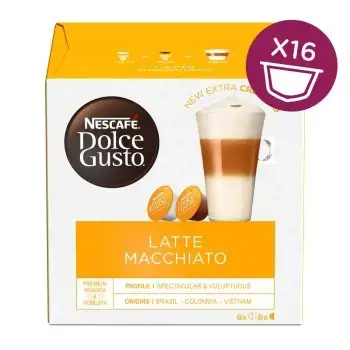 Nescafe Dolce Gusto Latte Macchiato Kava, 8+8 kapsulių dėžutėje