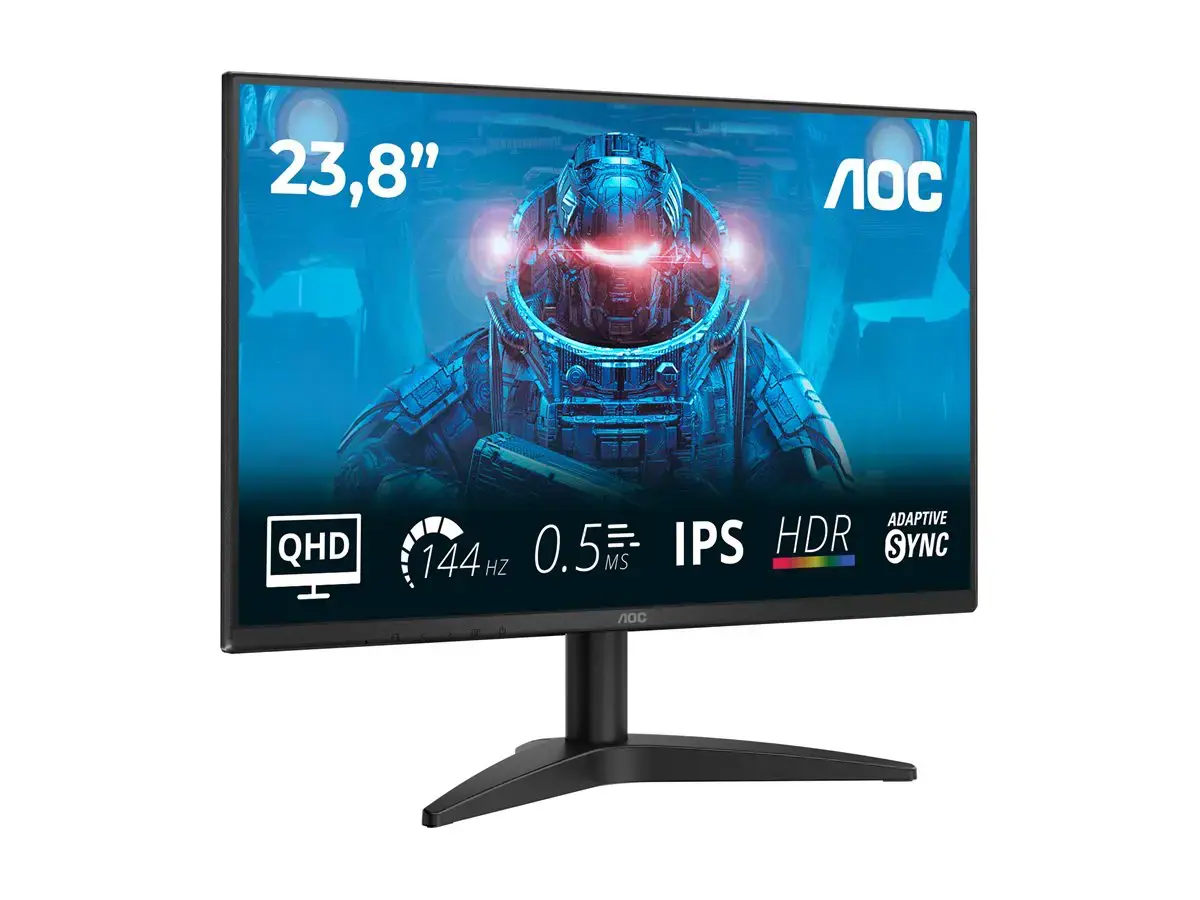 AOC | Q24B36X | 24 " | IPS | QHD | 16:9 | 144 Hz | 4 ms | 2560 x 1440 pixels | 300 cd/m² | HDMI ports quantity 1 | Black