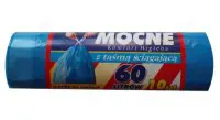 Šiukšlių maišai HD/LD, 60 l, 13 mk., mėlyni, užrišami, 10 vnt.