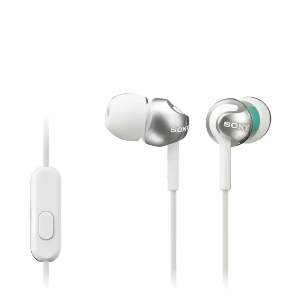 "Sony" MDR-EX110AP, laidinis, 5-24000 Hz, skambučiai/muzika, 3 g, ausinės, baltos spalvos