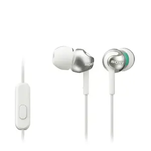 "Sony" MDR-EX110AP, laidinis, 5-24000 Hz, skambučiai/muzika, 3 g, ausinės, baltos spalvos