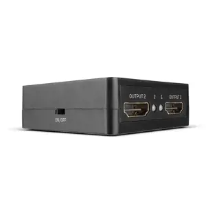 "Lindy" 2 prievadų HDMI 18G daliklis, kompaktiškas, HDMI, 2x HDMI, 3840 x 2160 taškų, juodas, metal…