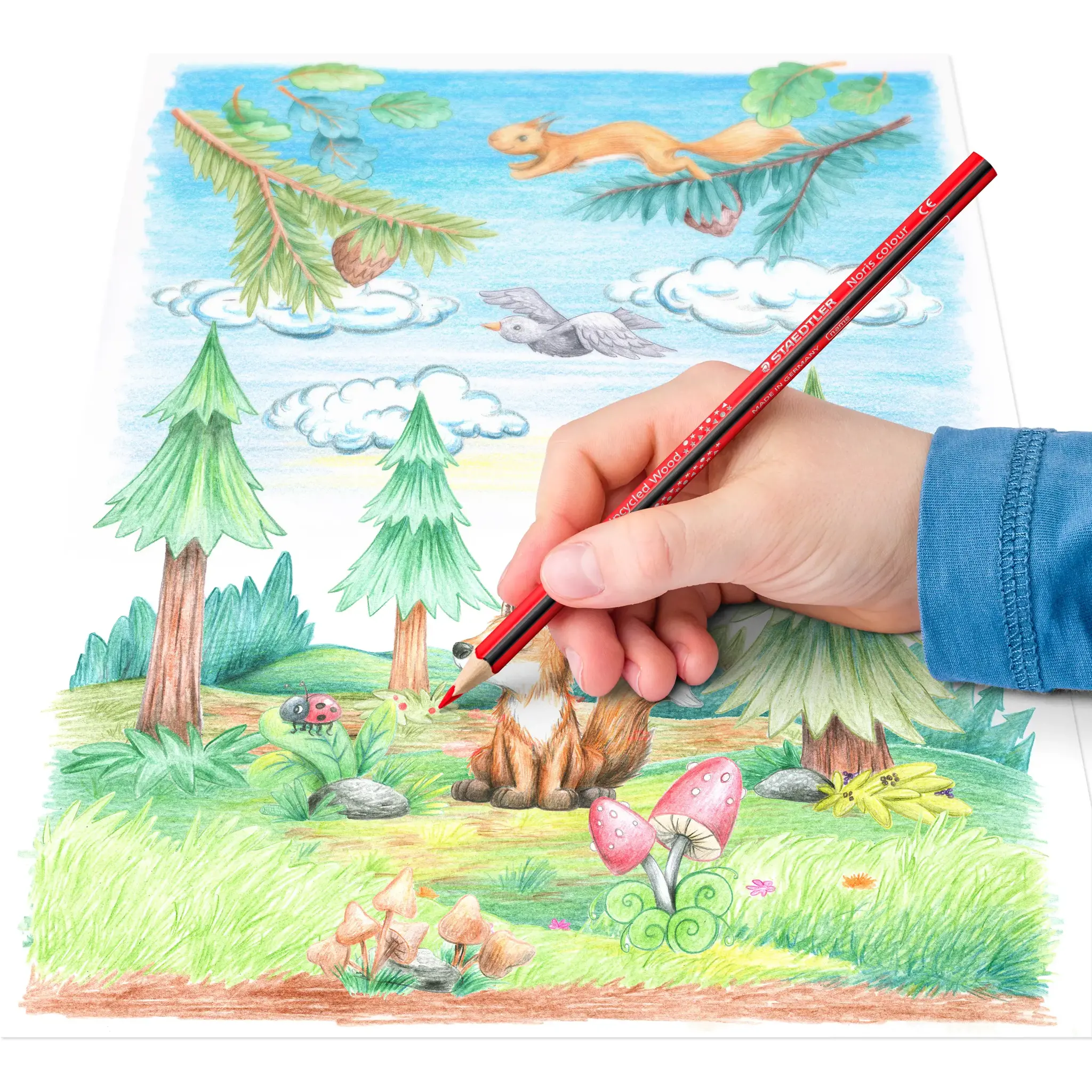 Spalvoti pieštukai Staedtler NORIS, 24 spalvos