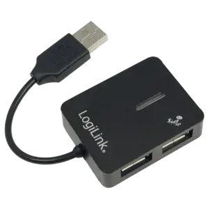 LOGILINK USB 2.0 4 prievadų šakotuvas USB 2.0 šakotuvo standartas Didžiausias greitis: 480 Mbit/s