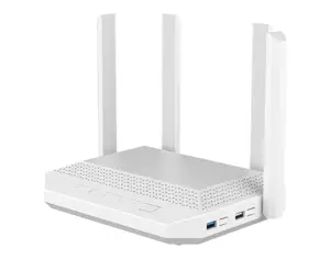 Keenetic Hero (KN-1012) AX3000 Mesh Wi-Fi 6 Multi-Gigabit Router with a 4-Port Gigabit and 1-Port 2.5 Gigabit Smart Switch, SFP Combo Port, USB 2.0 and USB 3.0 Ports