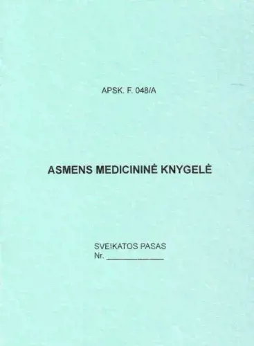 Asmens medicininė knygelė, A6