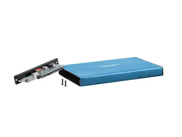 NATEC NKZ-1280 "Natec" išorinis korpusas RHINO GO, skirtas 2,5 SATA, USB 3.0, mėlynas