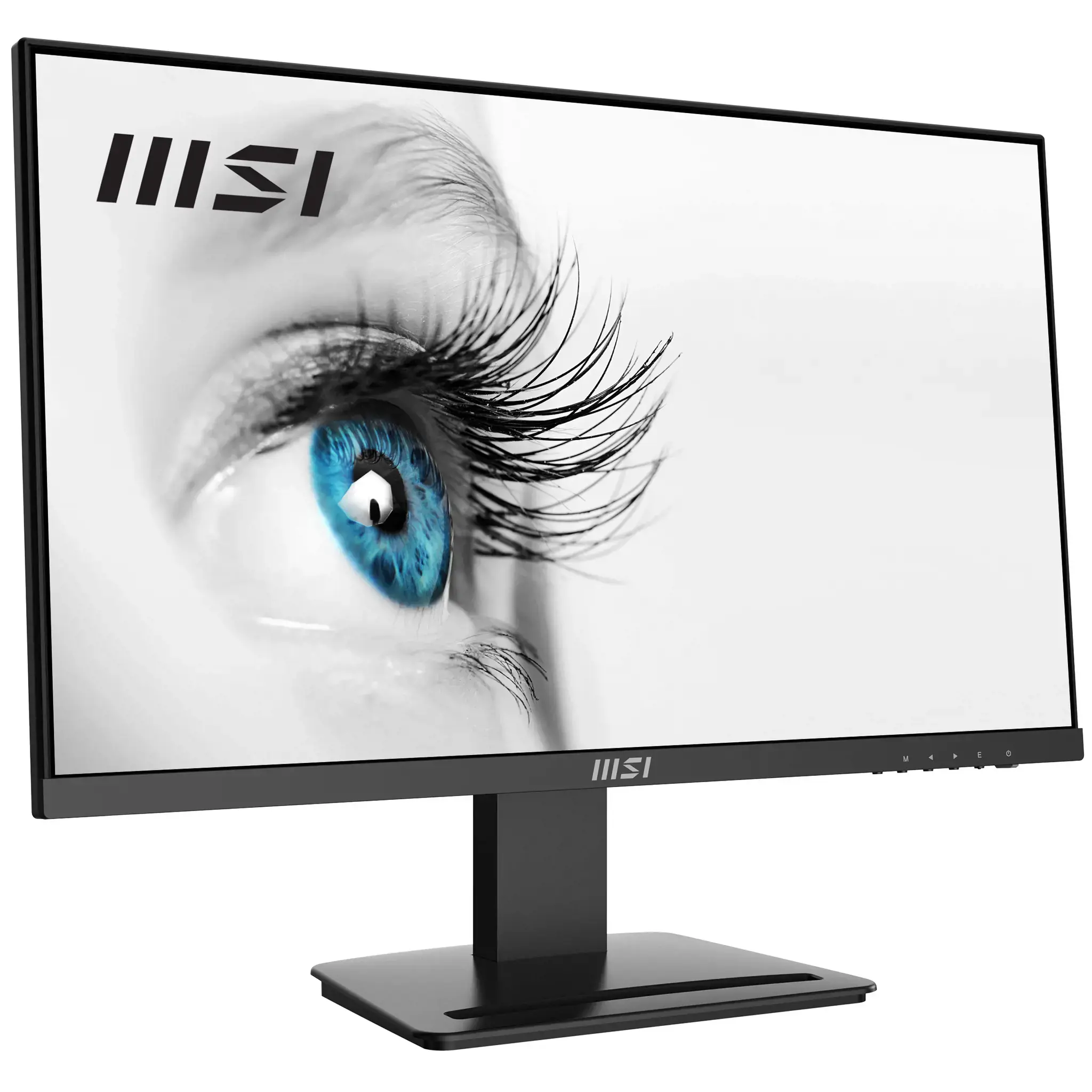 MSI Pro MP243X 23,8 colių monitorius, "Full HD" (1920 x 1080), 100 Hz, IPS, 4 ms, HDMI, "DisplayPort", įmontuoti garsiakalbiai, apsaugotas nuo atspindžių, nuo mirgėjimo, mažiau mėlynos šviesos, sertifikuotas TÜV, VESA, "Kensington", juodas, 60,5 cm (23,8"), 1920 x 1080 taškų, "Full HD", 1 ms, juodas