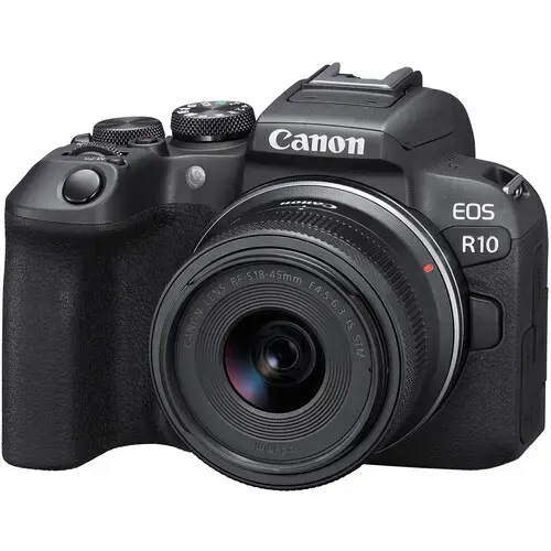 "Canon EOS R10 + RF-S 18-45mm F4.5-6.3 IS STM, 24,2 MP, 6000 x 4000 taškų, CMOS, 2,5x, 4K Ultra HD, juoda