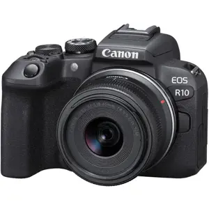 "Canon EOS R10 + RF-S 18-45mm F4.5-6.3 IS STM, 24,2 MP, 6000 x 4000 taškų, CMOS, 2,5x, 4K Ultra HD, juoda