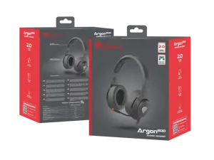 "NATEC Genesis" žaidimų ausinės "Argon 600" adapteris juodos spalvos