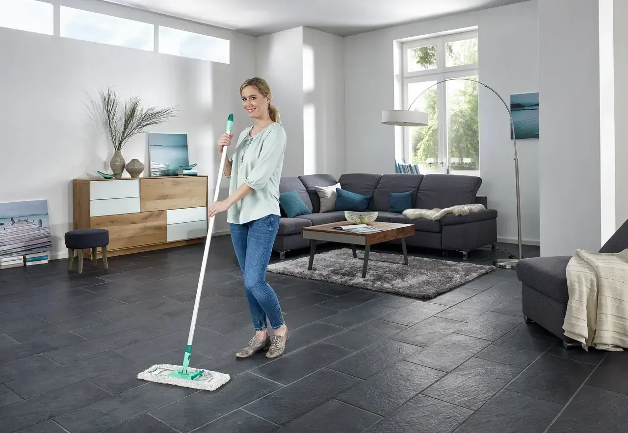 Leifheit Profi XL cotton plus mop Cotton/Fiber Grey, Turquoise, White