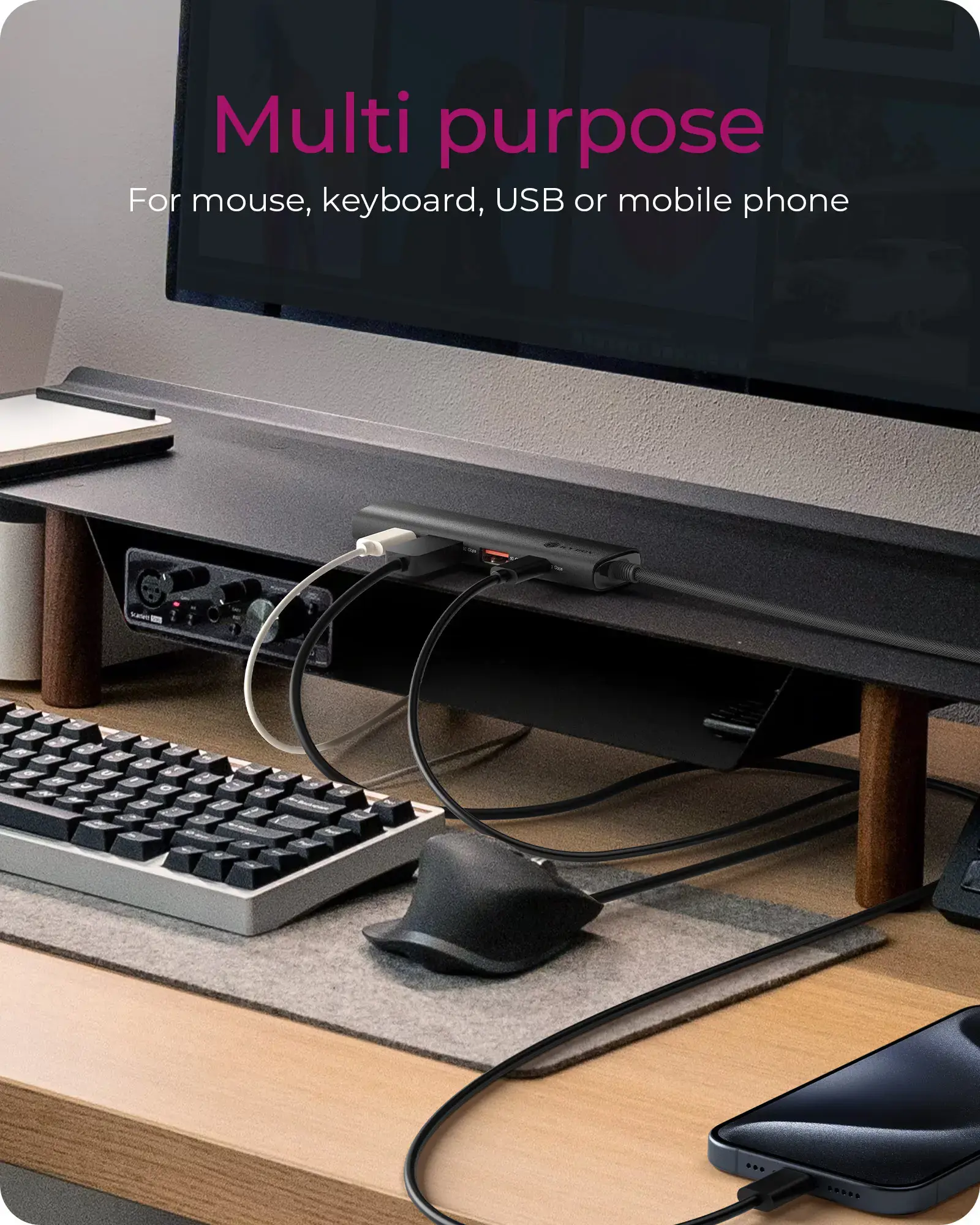 Raidsonic | 4-Port USB 3.2 Gen 2 Hub with Power Delivery | IB-HUB1437-CPD