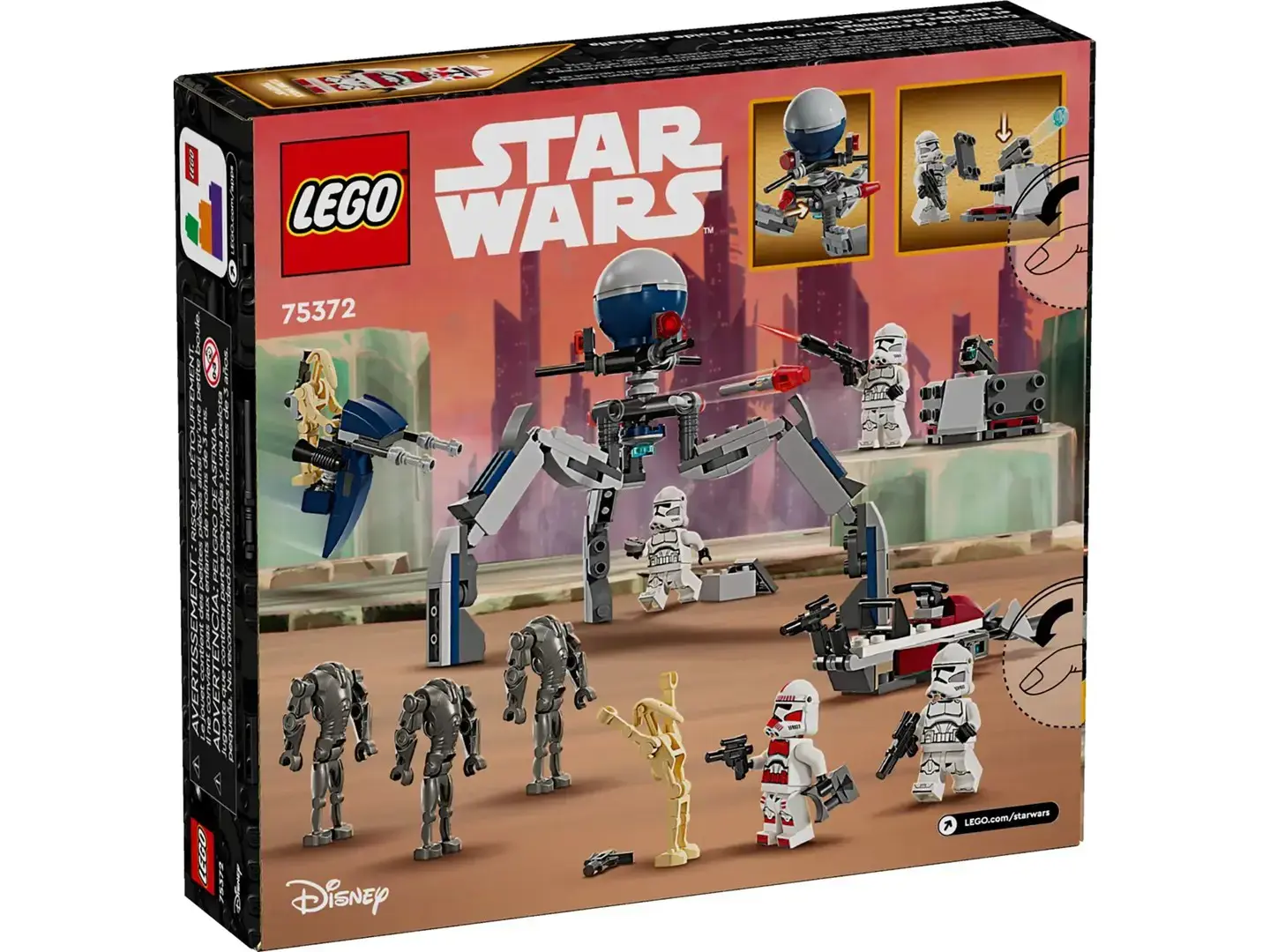 LEGO STAR WARS 75372 CLONE TROOPER & BATTLE DROID BATTLE PACK
