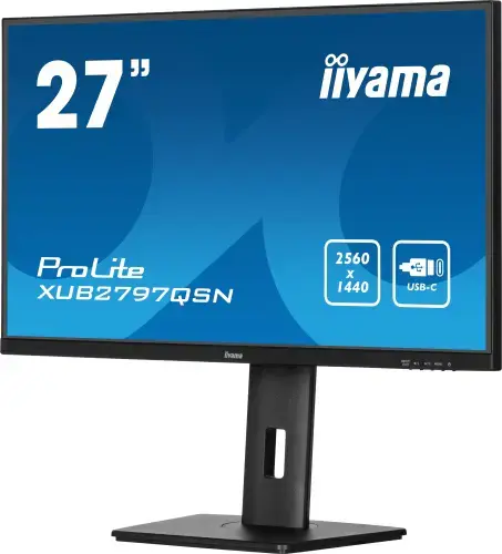 iiyama ProLite XUB2797QSN-B2 Monitorius 27'' IPS, UHD 2560x1440, 1 ms, 300 cd/m2, 100 Hz, Juoda