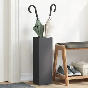 Skėčių stovas Juodas Metalas Kompaktiškas Minimalistinis