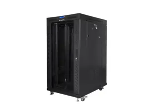Free-standing cabinet 19 inches 22U 800x1000 glass doors LCD (flat pack) V2 black
