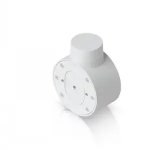 UBIQUITI CAMERA COMPACT JUNCTION BOX WHITE. TAMPER-RESISTANT JUNCTION BOX FOR COMPACT UNIFI DOME AND TURRET CAMERAS THAT ENHANCES MOUNTING DURABILITY, AESTHETICS, AND EASE OF MAINTENANCE