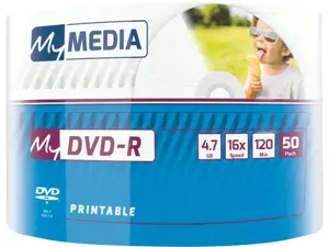 VERBATIM MyMedia DVD-R 16x 4,7 GB Spausdinamas 50 pakuočių įpakavimas