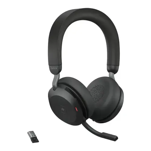 "Jabra Evolve2 75" - USB-A MS Teams su staliniu stovu - juoda, laidinė ir belaidė, 197 g
