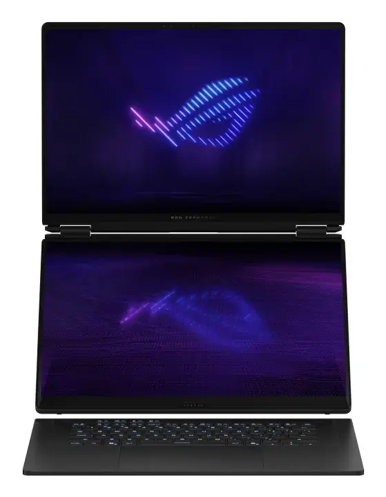 ASUS ROG Zephyrus Duo 16 GX651AX-U9322X Ultra 9 386H 2x16.0"3K Touch OLED 120Hz 1100nits AG 32GB LPDDR5X SSD2TB GeForce RTX 5090 24GB Cam1080p + IR 90WHrs W11Pro Aluminum Stellar Grey