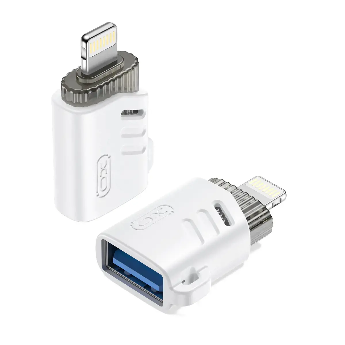 "XO" adapteris NB256A OTG USB - "Lightning", baltos spalvos