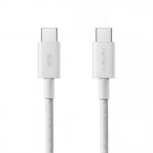 Xiaomi 3A Braided USB-C to USB-C Kabelis 1m, Balta
