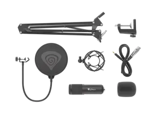 "NATEC Genesis" mikrofonas "Radium 300" studijinis XLR rankos popfilteris