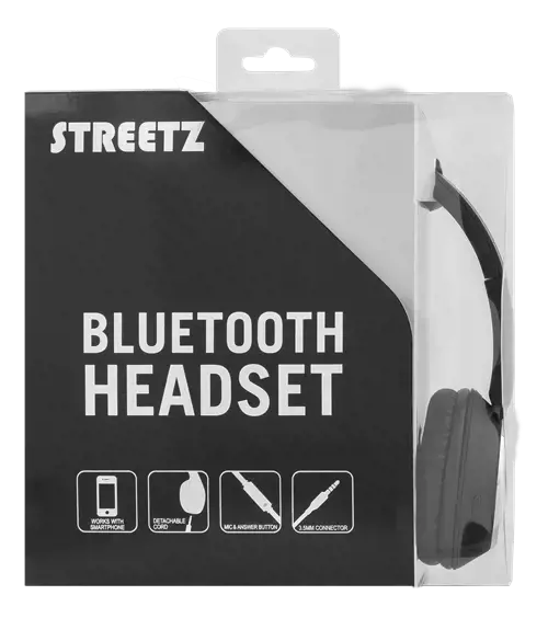 Ausinės STREETZ HL-345 Bluetooth, juodos/chrominės
