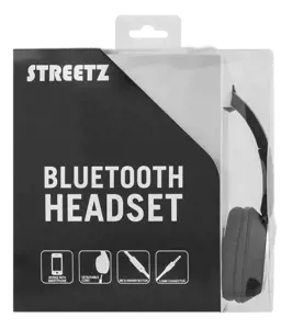 Ausinės STREETZ HL-345 Bluetooth, juodos/chrominės