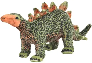 Pliušinis žaislas dinozauras stegozauras, žalios ir oranžinės spalvos, XXL