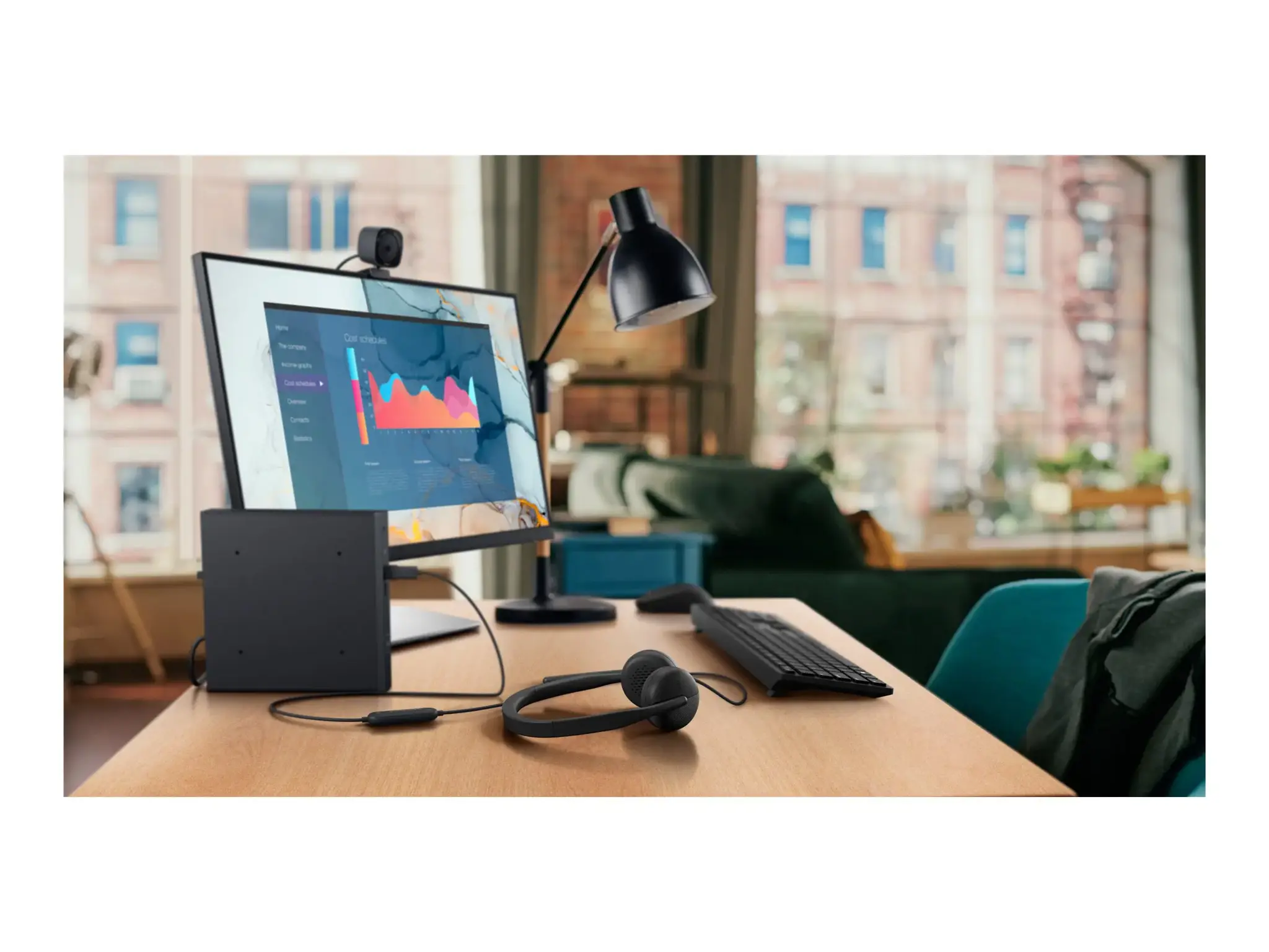 DELL WH3024, Wired, Calls/Music, 20 - 20000 Hz, 110 g, Headset, Black