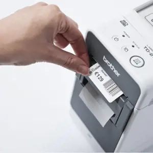 Brother TD-2120N, tiesioginio terminio spausdinimo, 203 x 203 DPI, 152,4 mm/s, laidinis, juodas, pilkas