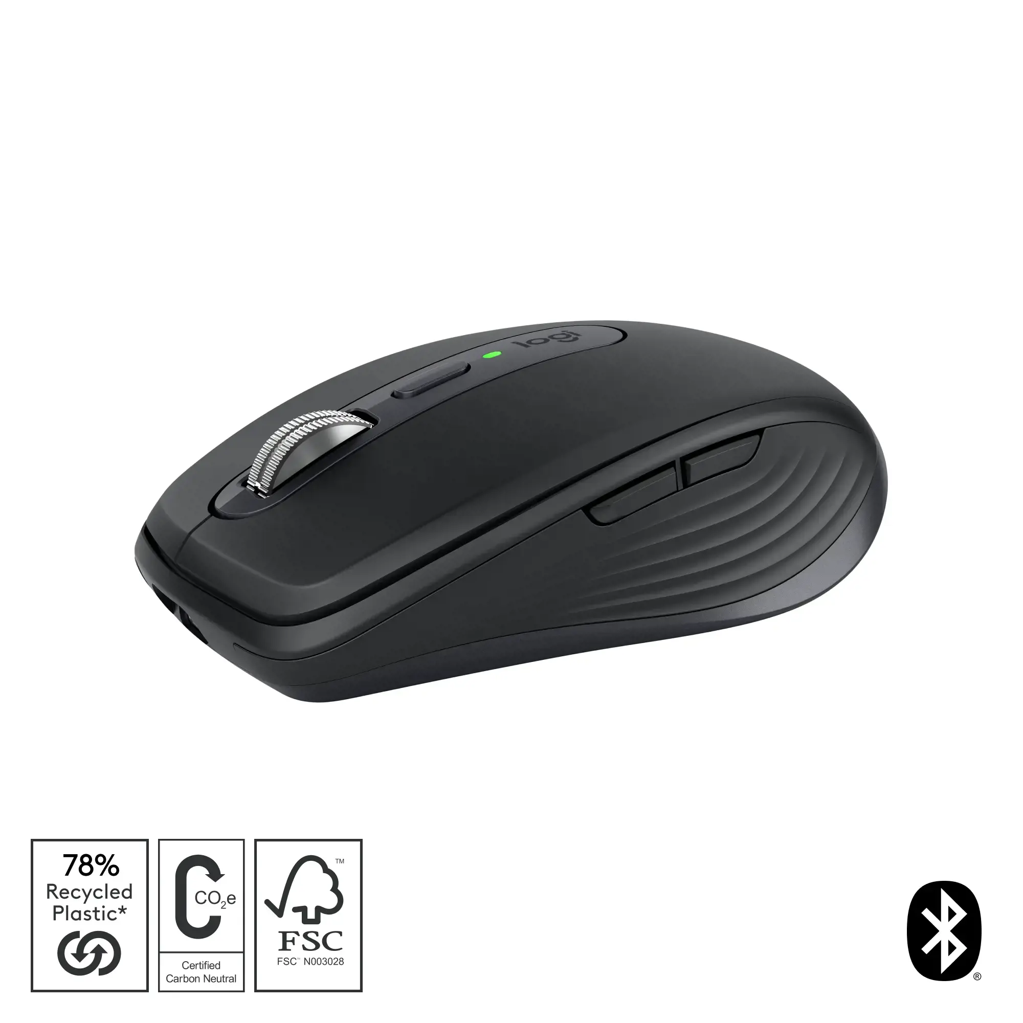 "Logitech MX Anywhere 3S", dešinioji ranka, lazerinis, RF belaidis + "Bluetooth", 8000 DPI, grafinis