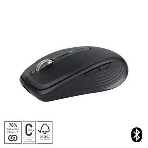 "Logitech MX Anywhere 3S", dešinioji ranka, lazerinis, RF belaidis + "Bluetooth", 8000 DPI, grafinis