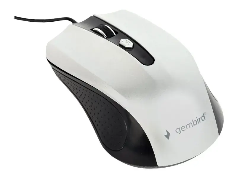 GEMBIRD MUS-4B-01-BS Gembird optinė pelė MUS-4B-01-BS, 1200 DPI, USB, juoda/sidabrinė
