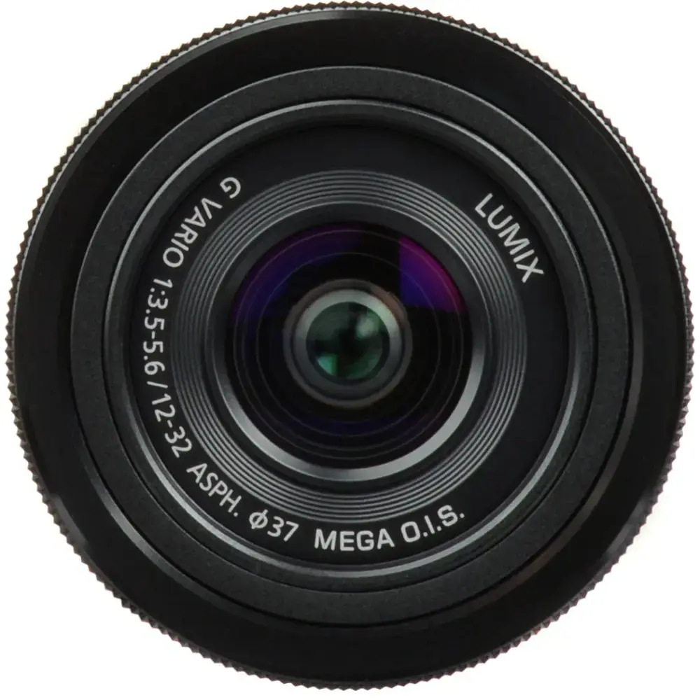 "Panasonic Lumix G Vario 12-32mm f/3.5-5.6 ASPH./MEGA O.I.S.", juodas