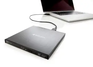 "Verbatim" išorinis plonas, juodas, lizdas, stalinis / nešiojamasis kompiuteris, "Blu-Ray RW", USB 3.2 Gen 1 (3.1 Gen 1), 145 mm