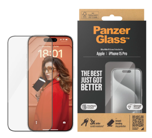 "PanzerGlass" ekrano apsauga "iPhone 2023 6.1 Pro" | Ultra-Wide Fit w. EasyAligner