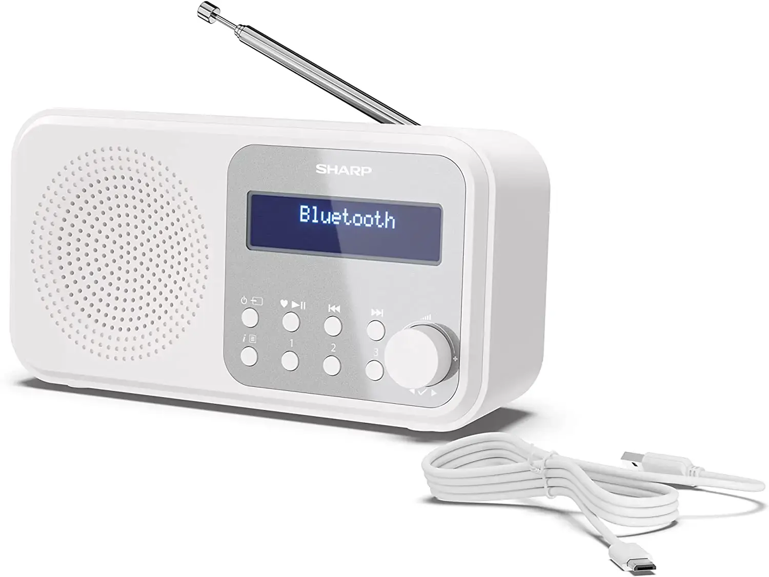 "Sharp DR-P420", nešiojamasis, skaitmeninis, DAB, DAB+, FM, automatinis nuskaitymas, automatinis derinimas, 2 W, AAC