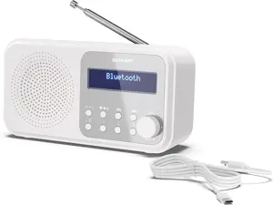 "Sharp DR-P420", nešiojamasis, skaitmeninis, DAB, DAB+, FM, automatinis nuskaitymas, automatinis derinimas, 2 W, AAC