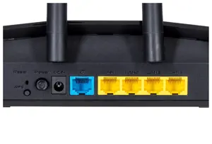 ASUS RT-AX57, "Wi-Fi 6" (802.11ax), dviejų dažnių (2,4 GHz / 5 GHz), Ethernet LAN, juodas, stalinis maršrutizatorius