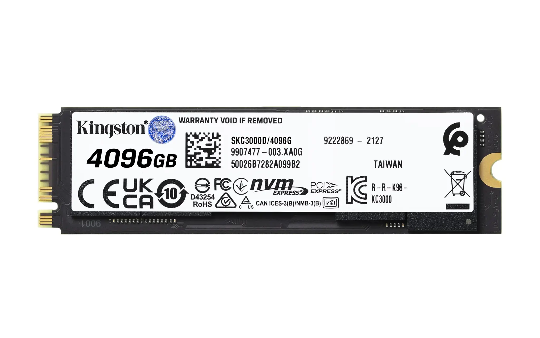 SSD diskas KINGSTON KC3000 4 TB, M.2 2280, PCI Express 4.0 (NVMe)
