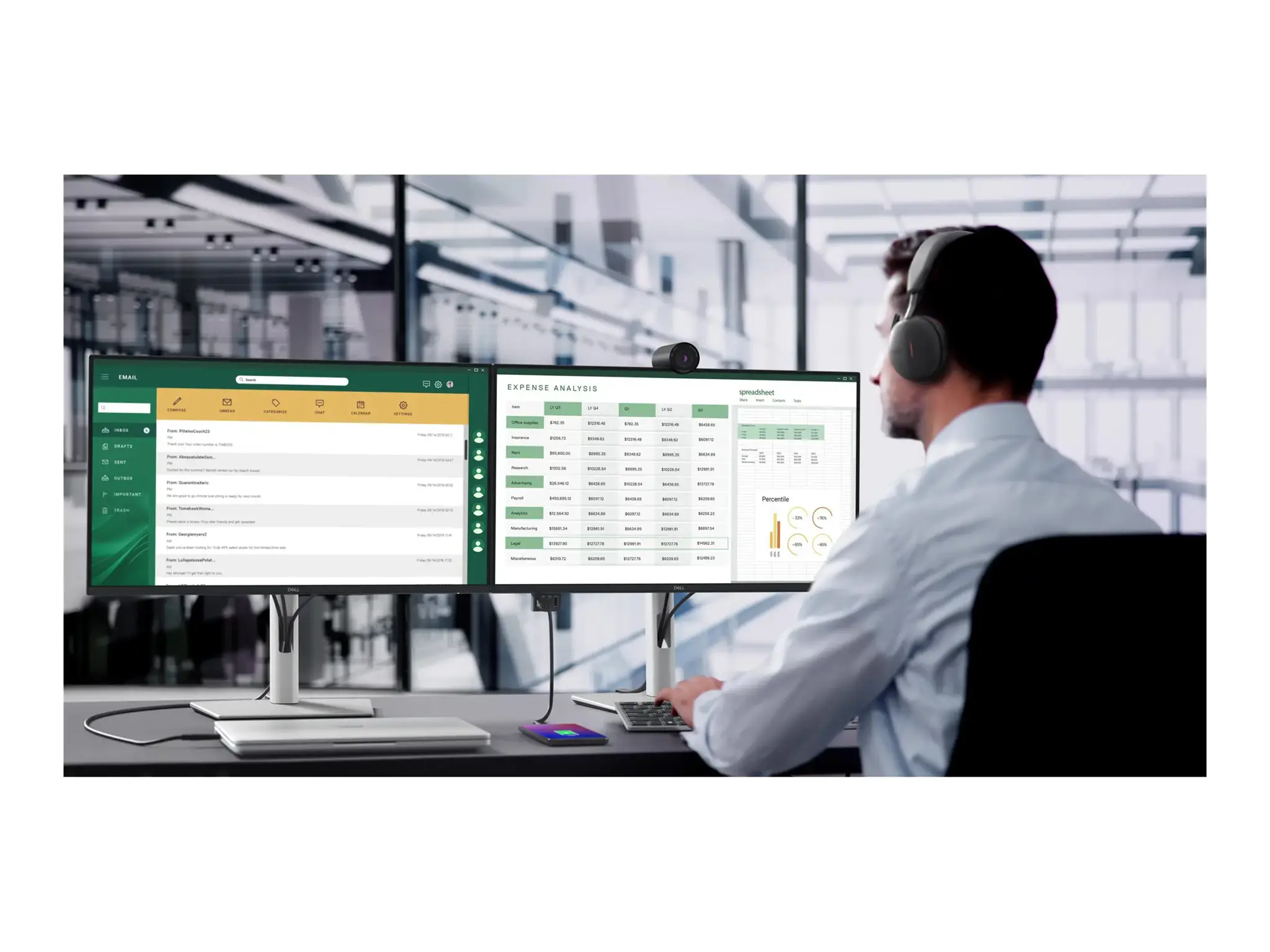 Dell Pro 24 Plus QHD USB-C Hub Monitor - P2425DE, 60.5cm (23.8")