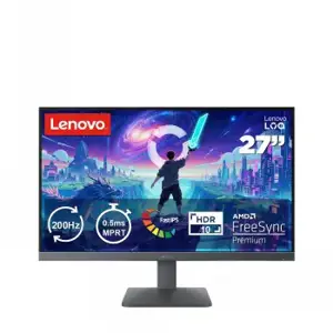 LENOVO LOQ 27-10 27" FHD (1920X1080) WLED IPS PANEL/300NITS/200HZ/0.5MS/2X HDMI 2.1/DP 1.4 (3YEAR W…